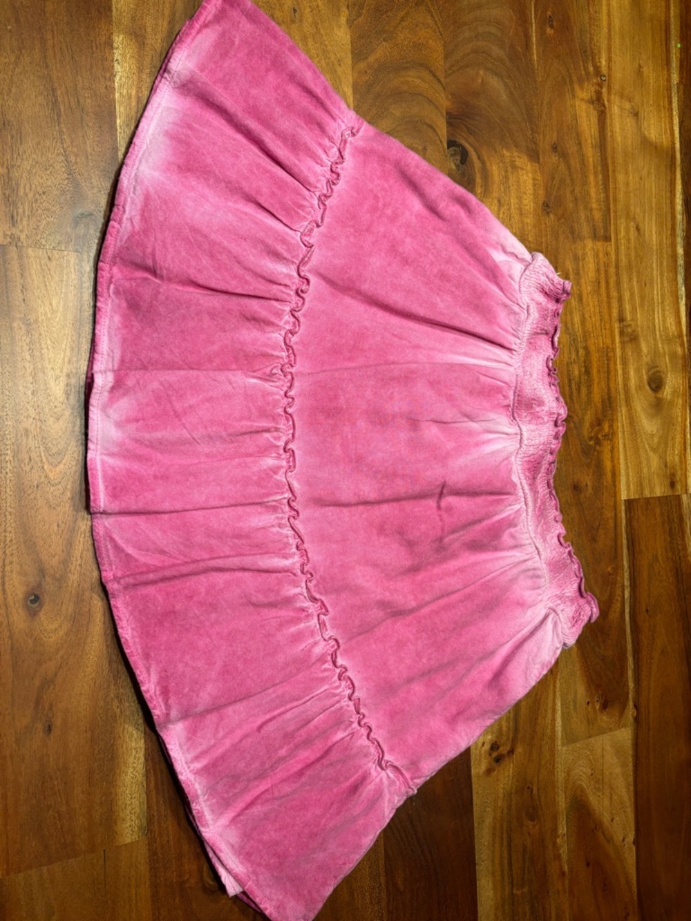 Anthropologie Pilcro Giulia Pink Tiered Boho Mini Skirt Tassels - Small - Picture 4 of 5